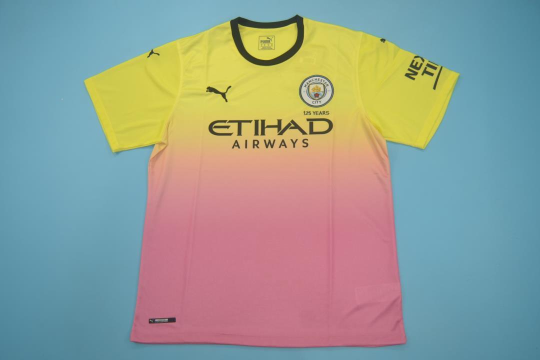 AAA Quality Manchester City 19/20 Away Yellow/Pink Jersey